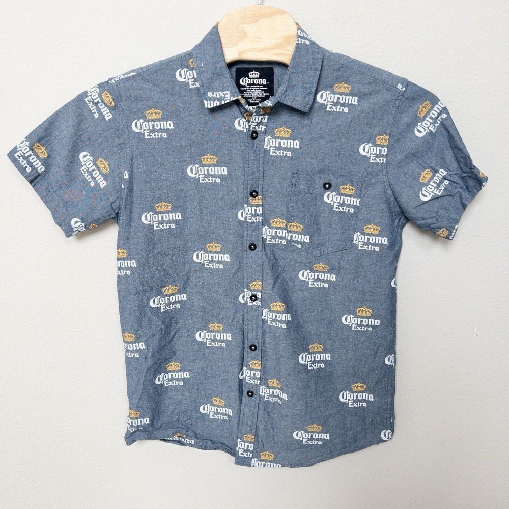 Corona Extra‎ Mens Medium Button Up Shirt